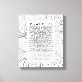 Psalm 91 Bibelkunst Botanisches Blatt Leinwanddruck