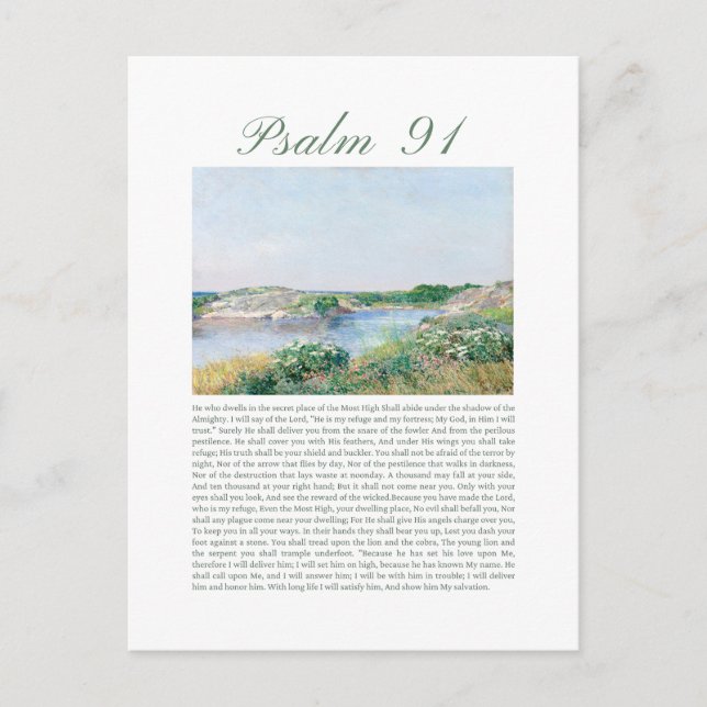 Psalm 91 Bibelvers Postkarte (Vorderseite)