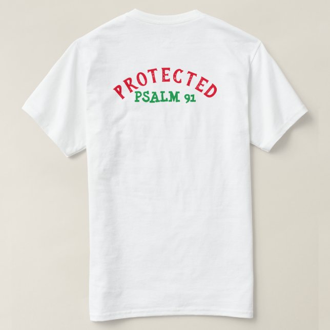 Psalm 91 Bible Scripture Girls Christlicher T - Sh T-Shirt (Design Rückseite)
