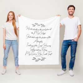 Psalm 91 Botanische Blätter Christlich Fleecedecke