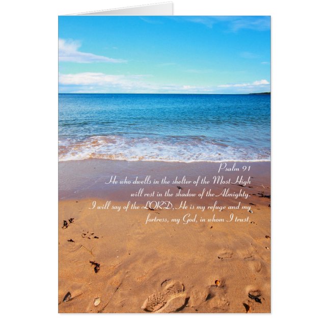 Psalm 91, carte plage de sable (Devant)