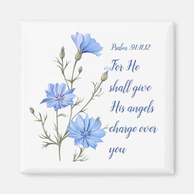 Psalm 91  Er wird seinen Engeln Inspiration geben Magnet (Vorne)