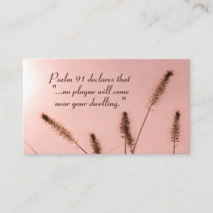 Psalm 91 Es wird keine Pest in der Nähe Ihrer Wohn Visitenkarte