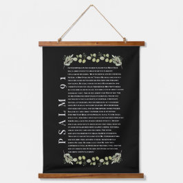 Psalm 91 Eukalyptus Blätter Bibelverse Scroll Han Wandteppich Mit Holzrahmen