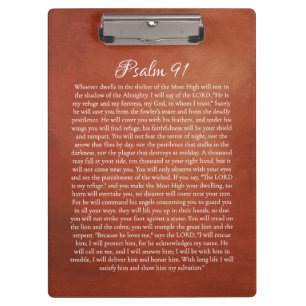 Psalm 91 für Schutz Klemmbrett