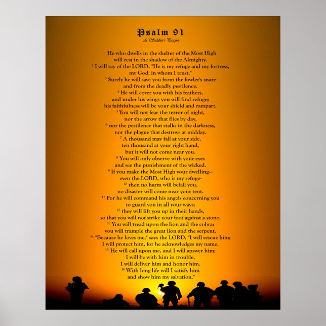 Psalm 91 - Gebet eines Soldaten Poster (Vorne)