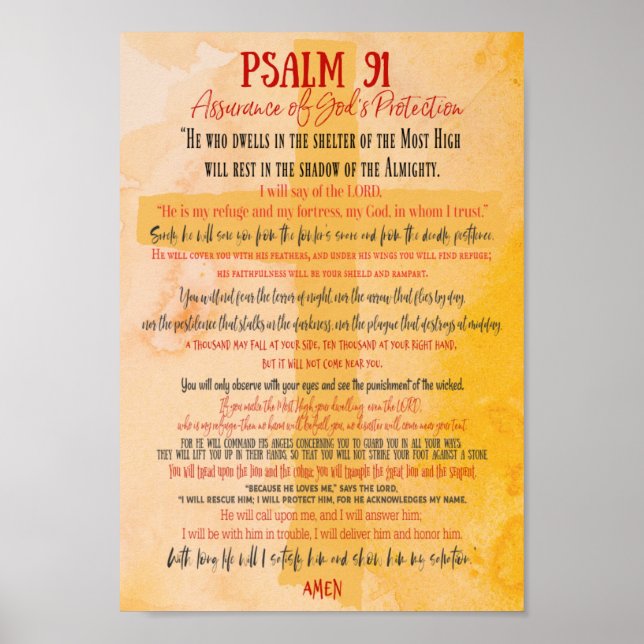 PSALM 91 Gebet Poster (Vorne)