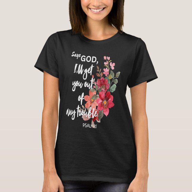 PSALM 91 JESUS LOVE And PROTECTION Religious Chris T-Shirt (Vorderseite)