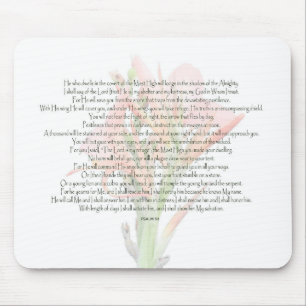 Psalm 91 Lily Blume Mein Gott ist, wem ich vertrau Mousepad