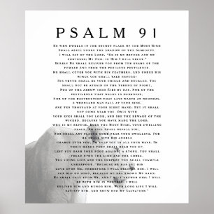 Psalm 91 Löwe Christlich Bibel Verse Art Poster