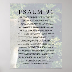 Psalm 91 Löwenkopf Christlicher Poster