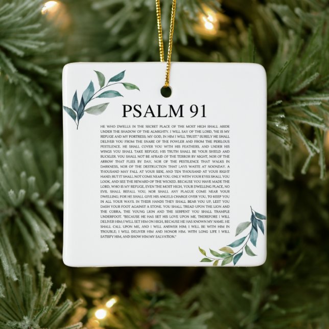 Psalm 91 NKJV Keramikornament (Baum)