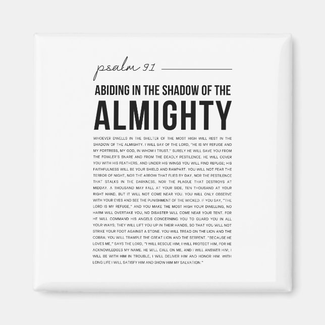 Psalm 91 NKJV Magnet (Vorne)