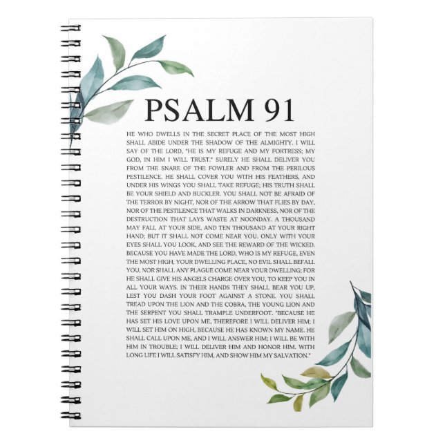 Psalm 91 NKJV Notizblock (Vorderseite)
