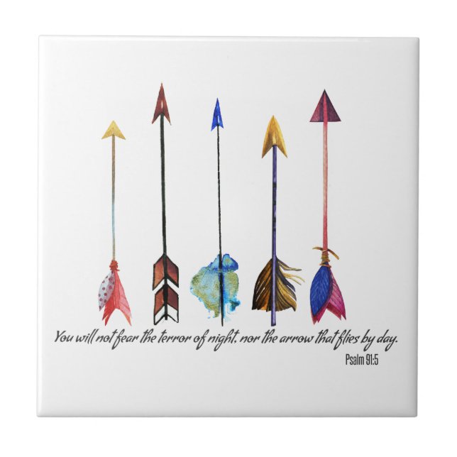 Psalm 91 Pfeil Fliese (Vorderseite)