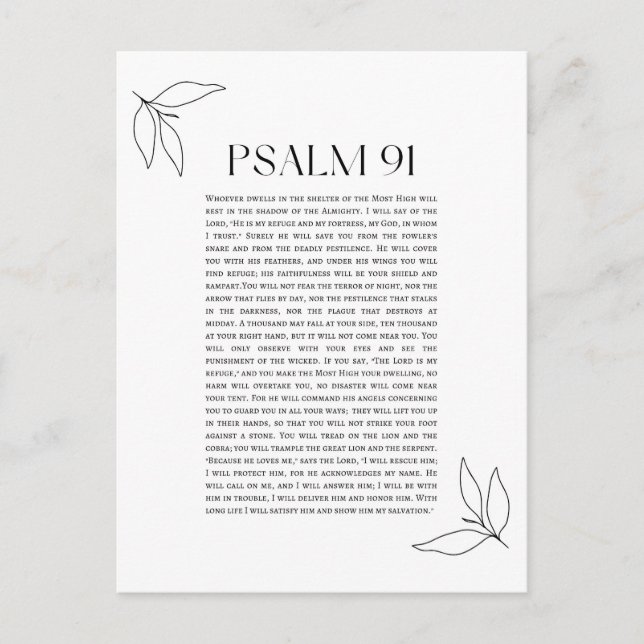 Psalm 91  postkarte (Vorderseite)