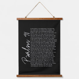 Psalm 91 Schrift Bibelverse christliche Schriftro Wandteppich Mit Holzrahmen