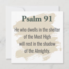 Psalm 91-Schriftkarte – Drucken oder Herunterladen Einladung