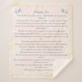 Psalm 91, Scripture & Eukalyptus-Blätter, Blush Sherpadecke