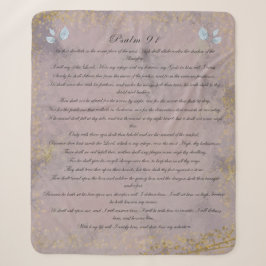 Psalm 91, Scripture & Eukalyptus-Blätter, Lila Sherpadecke