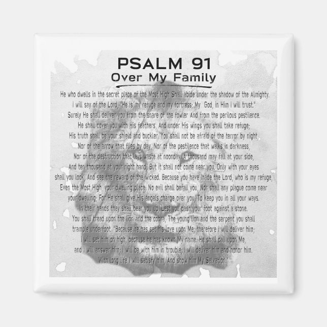 Psalm 91 Scripture Lion Magnet für Zuhause oder Of (Vorne)