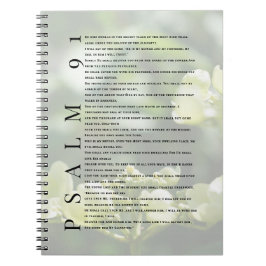 Psalm 91 Soft White Floral Christian Journal Notizblock