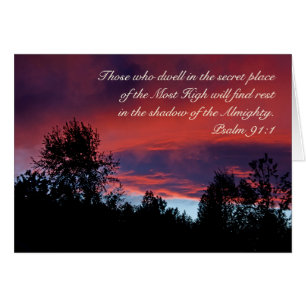 Psalm 91 Those who dwell in the secret place, card