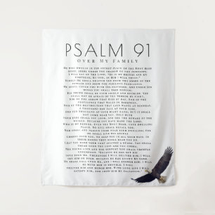 Psalm 91 Verse über meinen Christlichen Adler Wandteppich