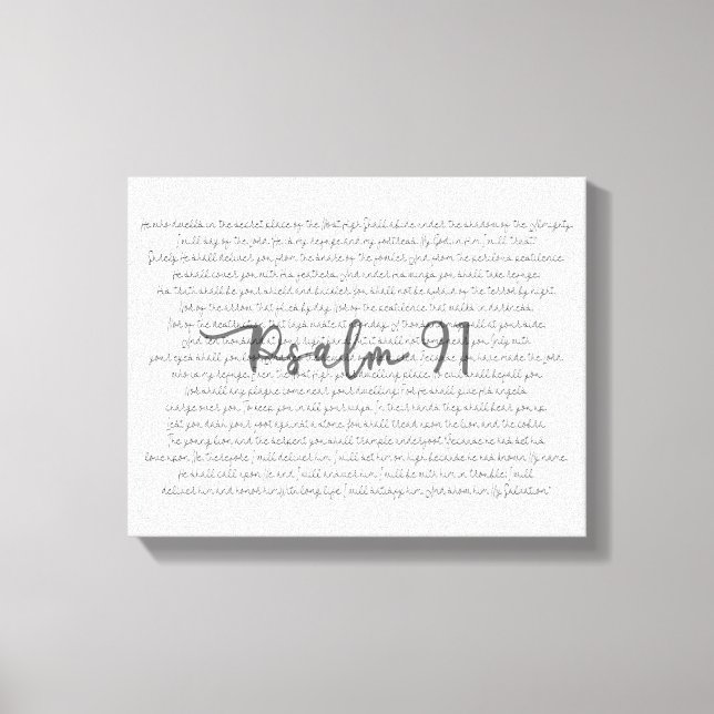 Psalm 91 Wall Art Scripture Leinwand Design (Vorderseite)