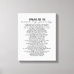Psalm 91 Wanddekoration über Ihrer Familie Leinwanddruck