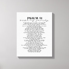 Psalm 91 Wanddekoration über Ihrer Familie Leinwanddruck