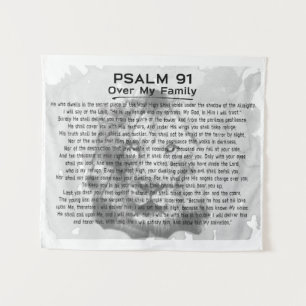 Psalm 91 Wandteppiche aus Schwarz und Weiß Löwe