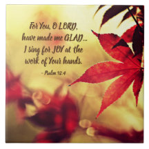 Psalm 92:4 Für dich, o Herr LORD, habe mich GLAD g