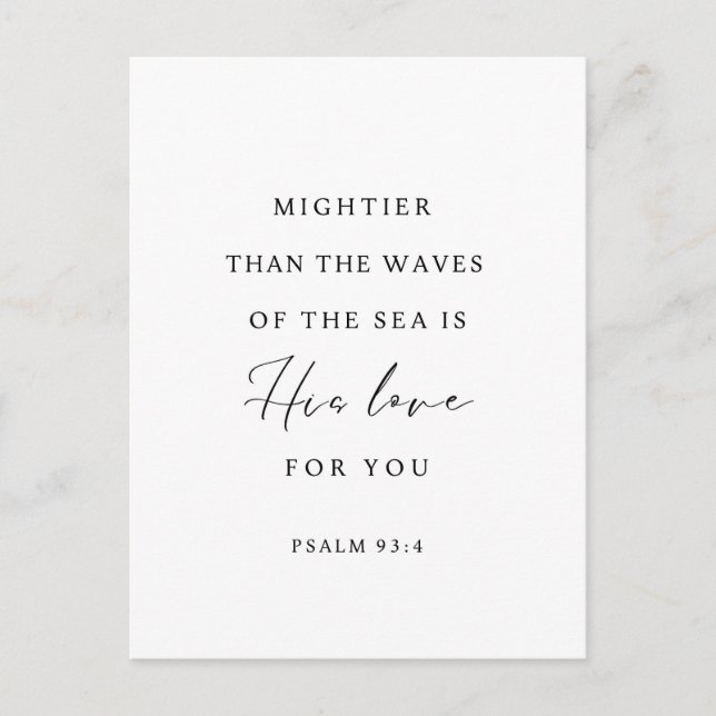 Psalm 93:4 Mächtiger als die Wogen Postkarte (Vorderseite)