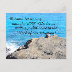 Psalm 95:1 O kommt, lass uns singen zum Herrn Postkarte