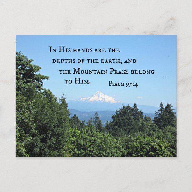 Psalm 95:4 In seinen Händen sind die Tiefen Postkarte (Vorderseite)