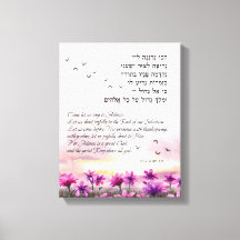 Psalm 95 Bibelversen in Hebräisch und Englisch Art