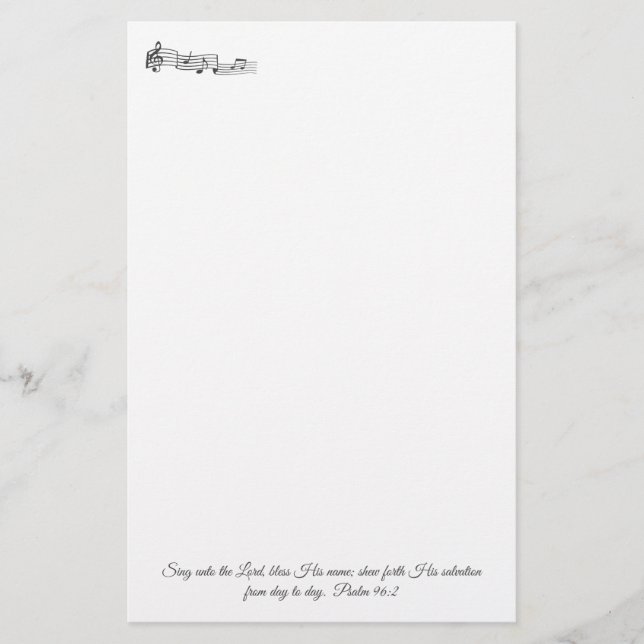 Psalm 96:2 briefpapier (Vorderseite)