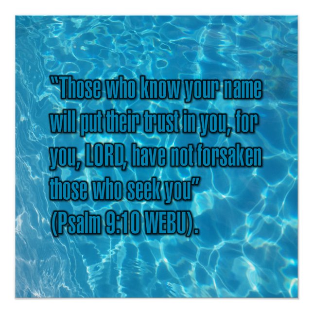 Psalm 9:10 WEBU Poster (Vorderseite)