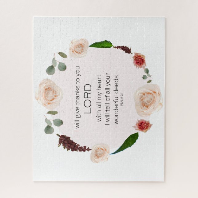 Psalm 9:1, Bibelverse (Vertikal)