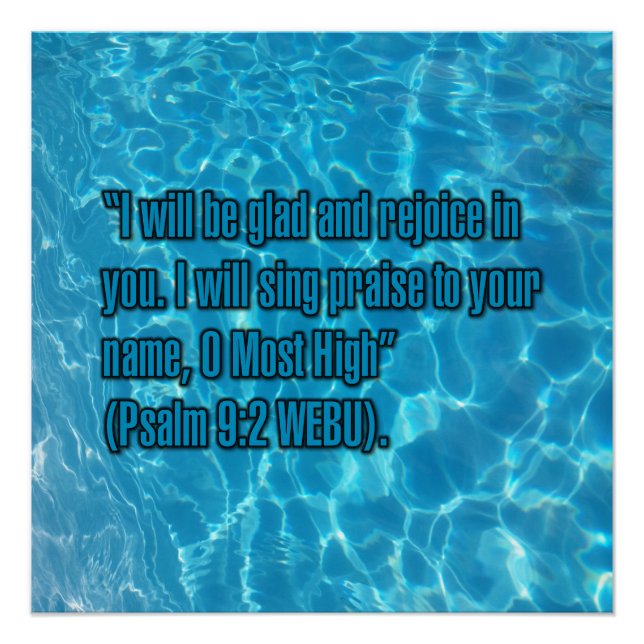 Psalm 9:2 WEBU Poster (Vorderseite)