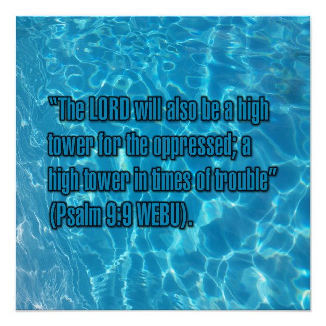 Psalm 9:9 WEBU Poster (Vorderseite)