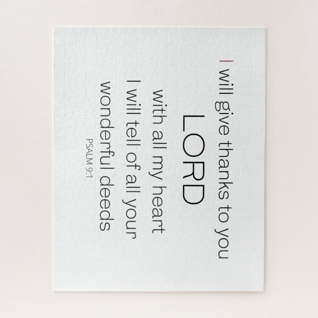 Psalm 9, ich danke Ihnen, Herr LORD, (Vertikal)