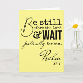Psalm be still Osterschrift Blank Religious Karte