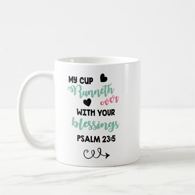 Psalm Bibel Quote Cup Mein Cup Rennen über Kaffeetasse (Links)