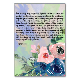 Psalm Bibel Verse Card Tischnummer