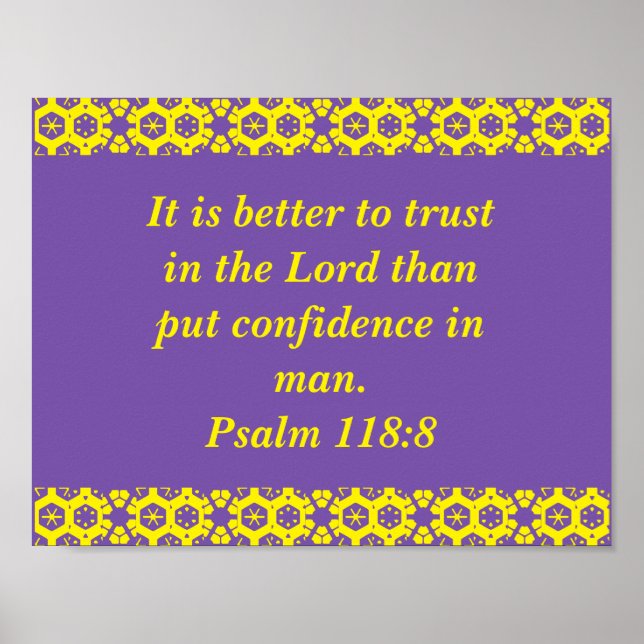 Psalm-Bibelposter Poster (Vorne)