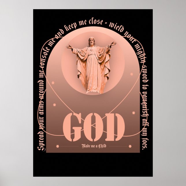 psalm bible god made me a child poster (Vorne)