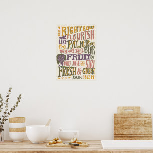 Psalm Bible Verse für die Älterere Zeit Poster