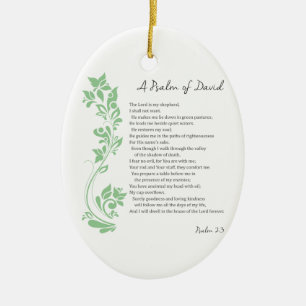Psalm Davids Der Herr ist mein Hirte Bibelvers Keramikornament